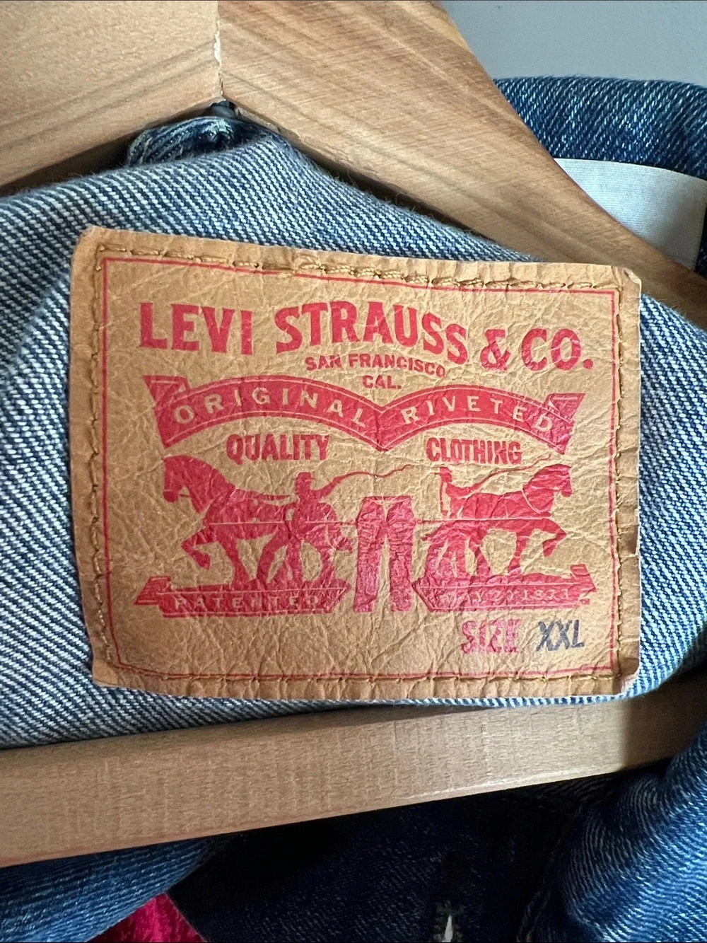 Levi's Blue Denim Jacket Portland Timbers Army Patch Men’s XXL